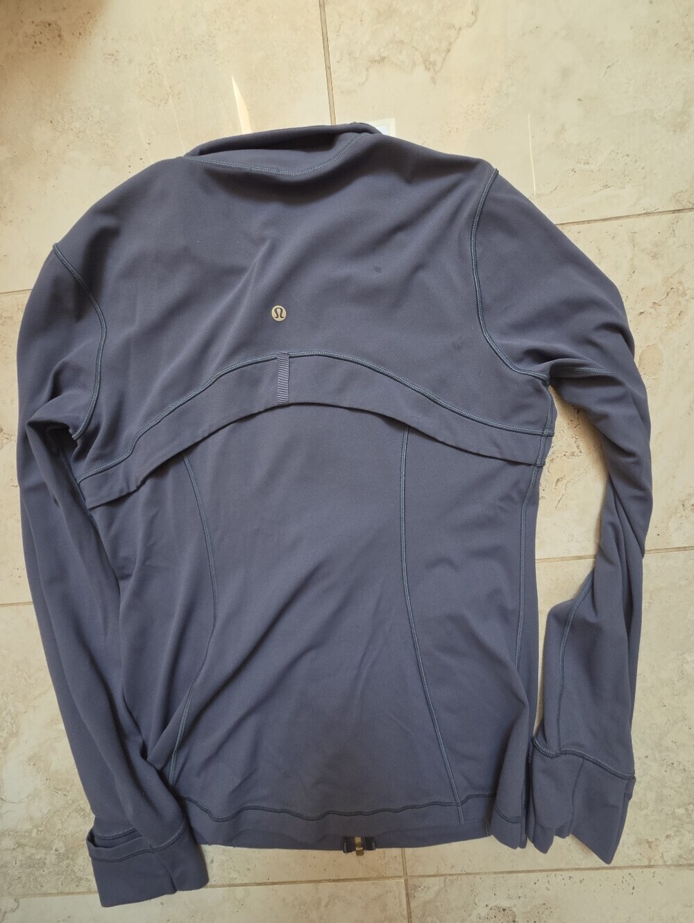 Lululemon Define Jacket Nulu Shade Gold Zip Blue Size 12 Sold Out Rare - Picture 9 of 10